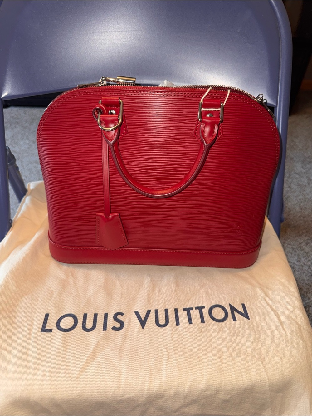 Louis Vuitton Fuscia Epi Alma PM Satchel
